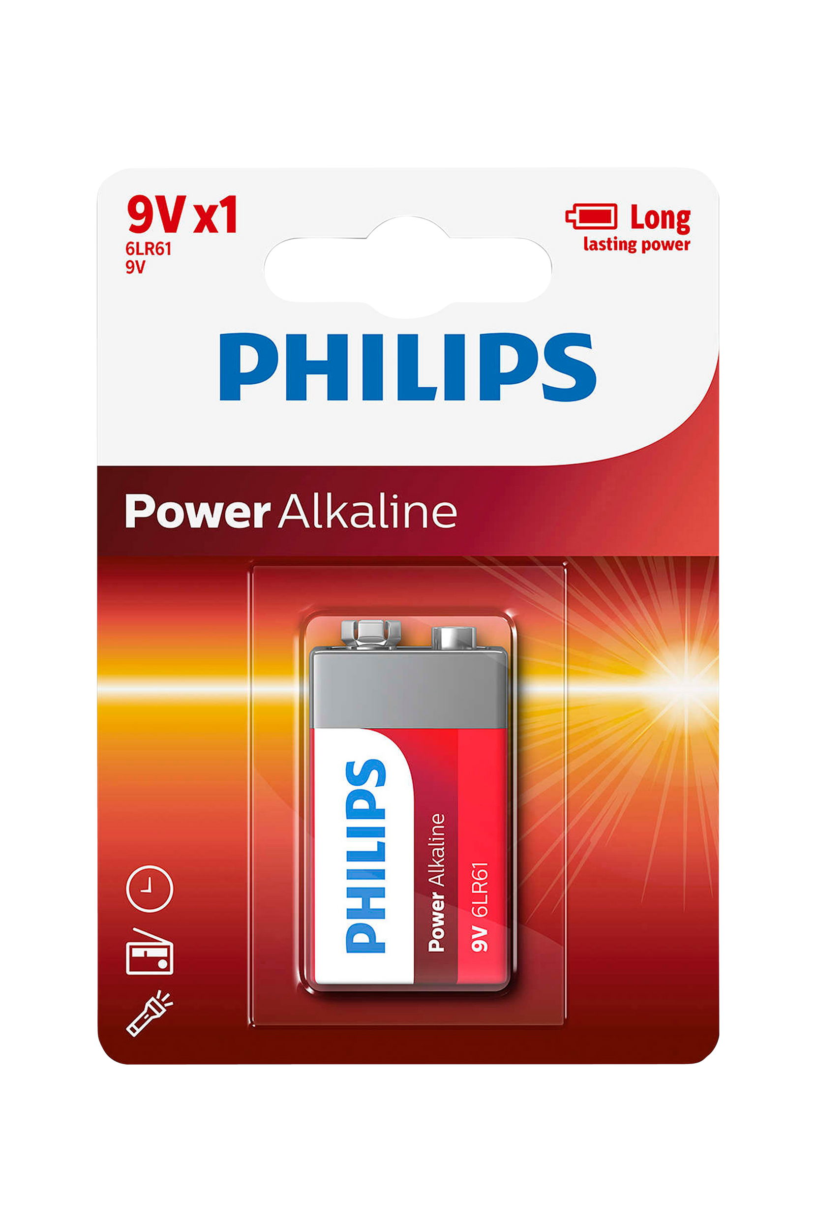 Power Alkaline 9V, Philips