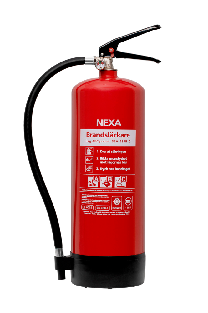 Brandsläckare Röd 6kg 55a