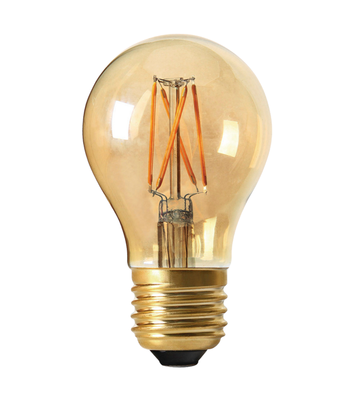 Glödlampa ljuskälla E27 Elect LED Filament Guld