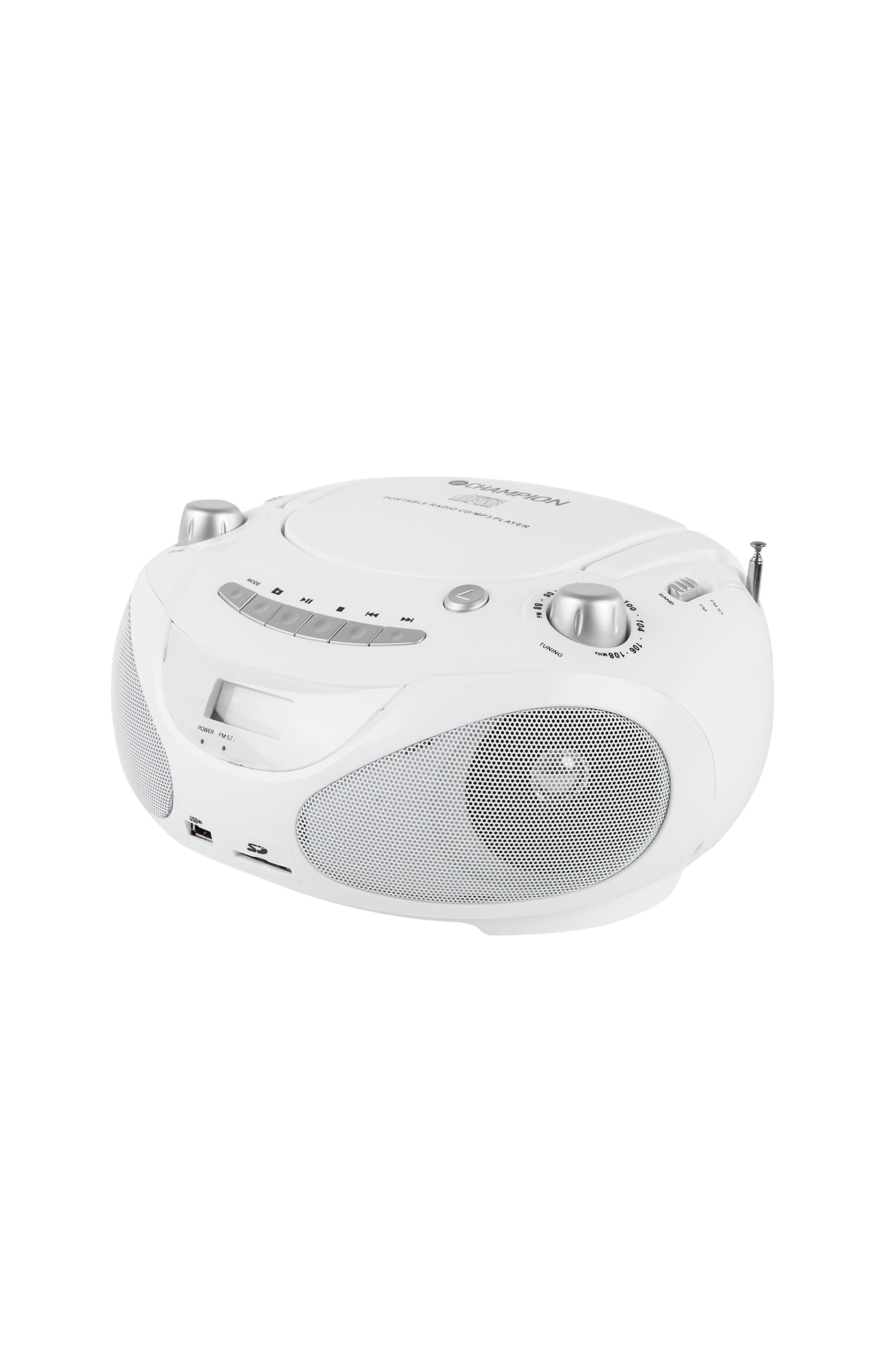 Champion CD/Radio/MP3/USB White ABB200W - - Ellos.dk