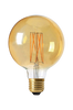 LED lyspære E27 rund pære Elect. Amber