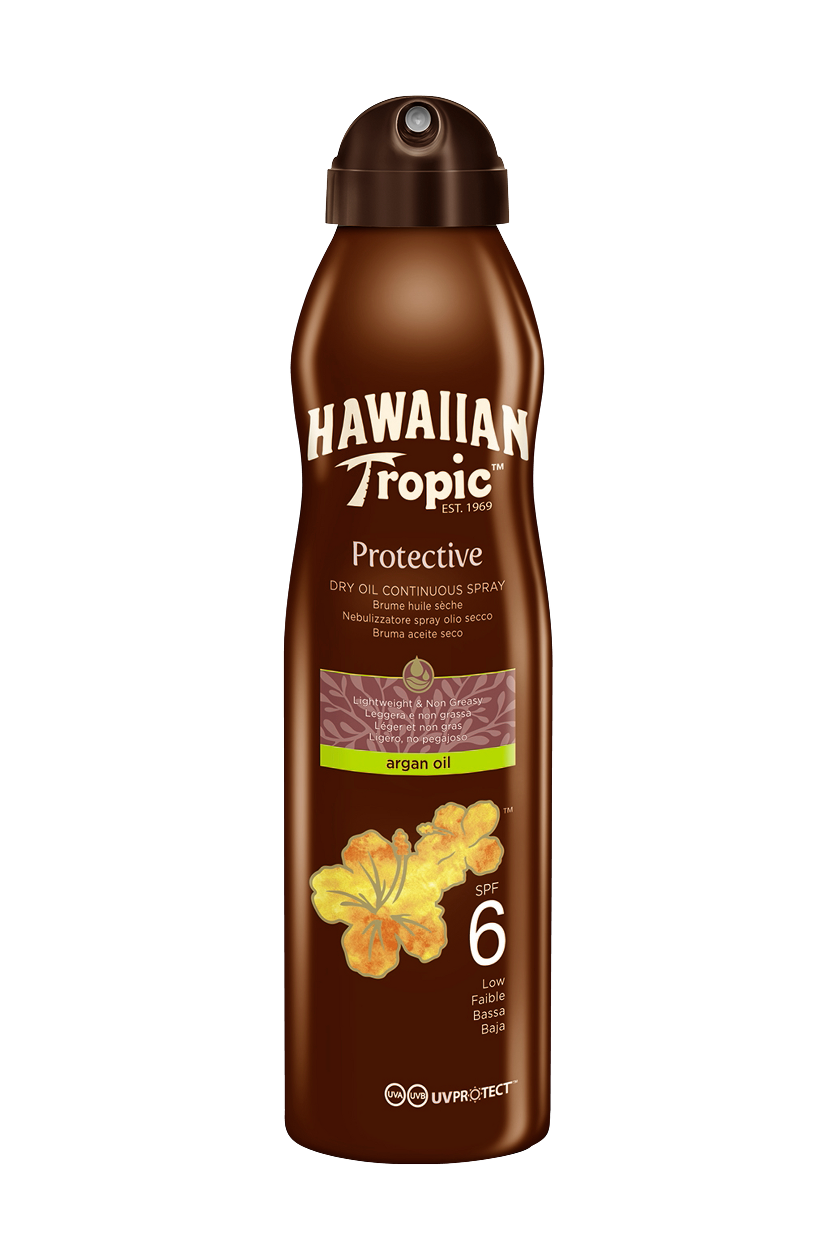 Dry Oil Argan -aurinkosuoja SPF 6 180 ml, Hawaiian Tropic