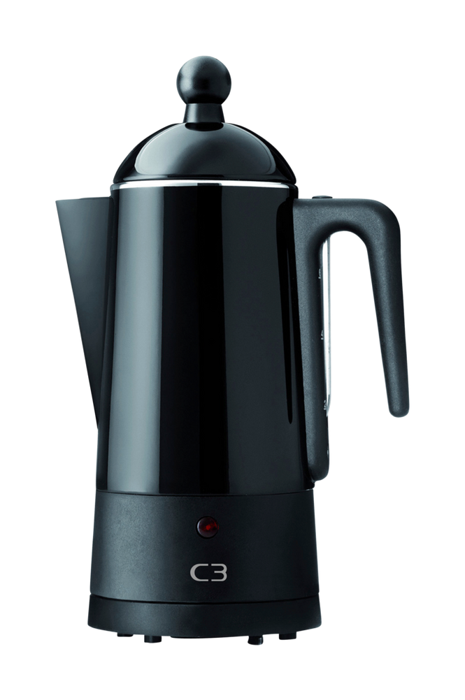 Perkolator Svart stål 6 kopper