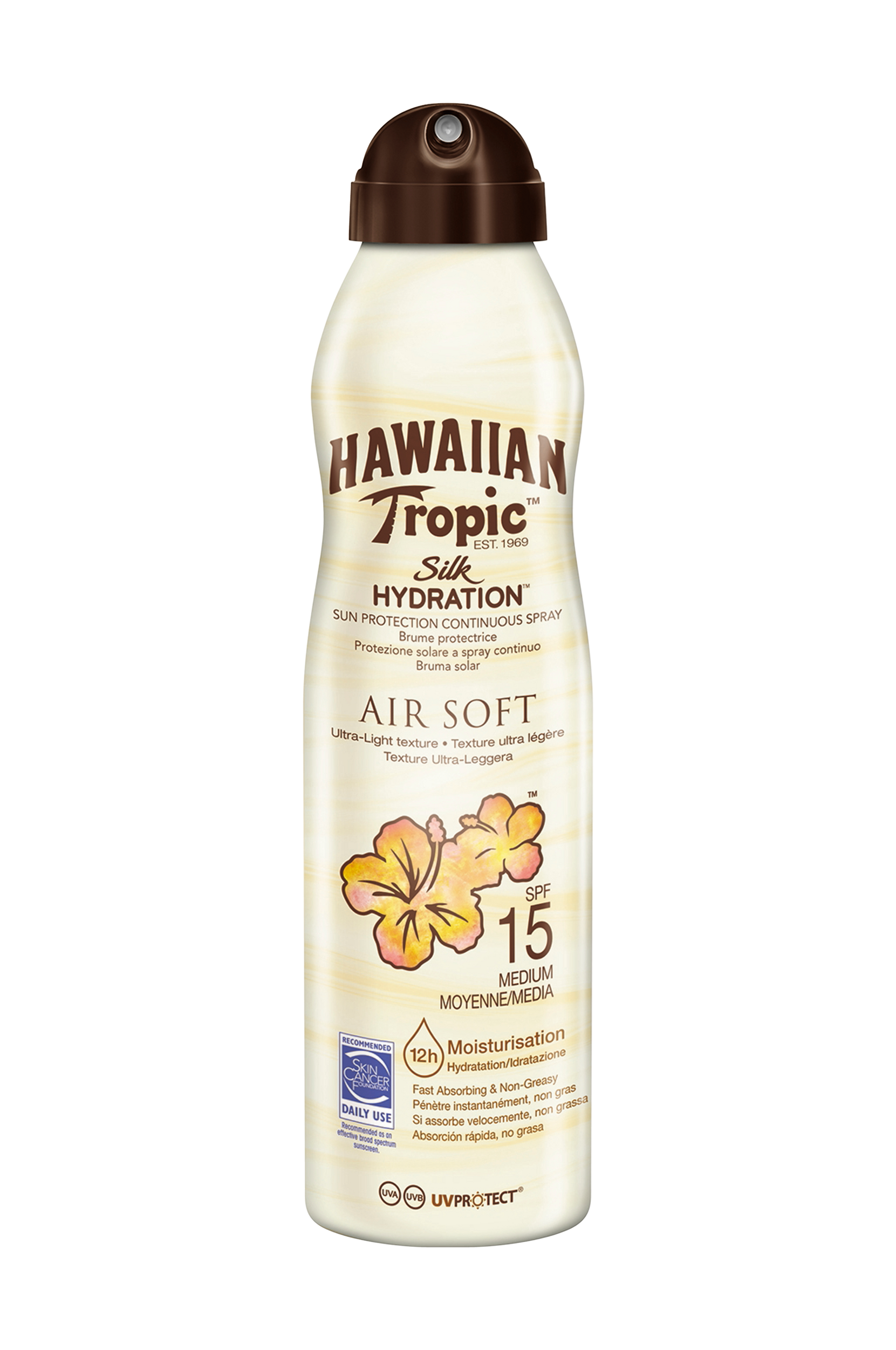 Silk Hydration Air Soft -aurinkosuoja SPF 15 177ml, Hawaiian Tropic