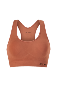 Stay in place - Rib seamless bra - Röd - 40