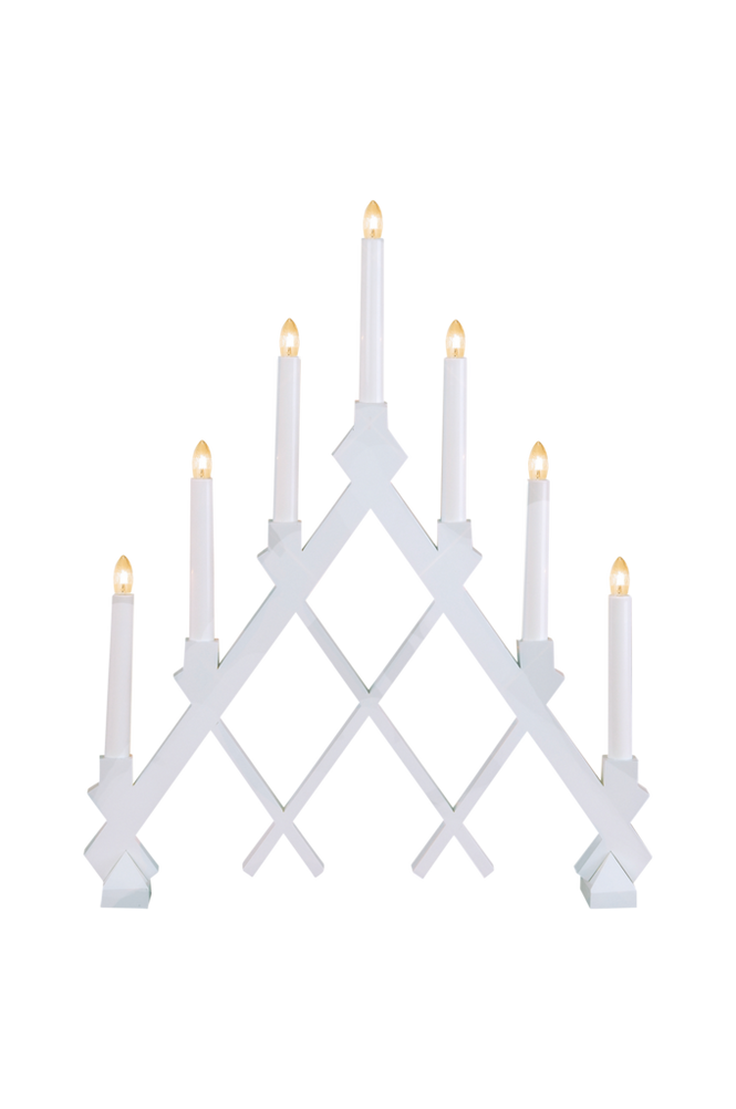 Träljusstake RUT Vit