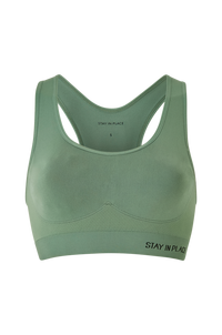Stay in place - Sport-bh Rib Seamless Bra - Grön - 36