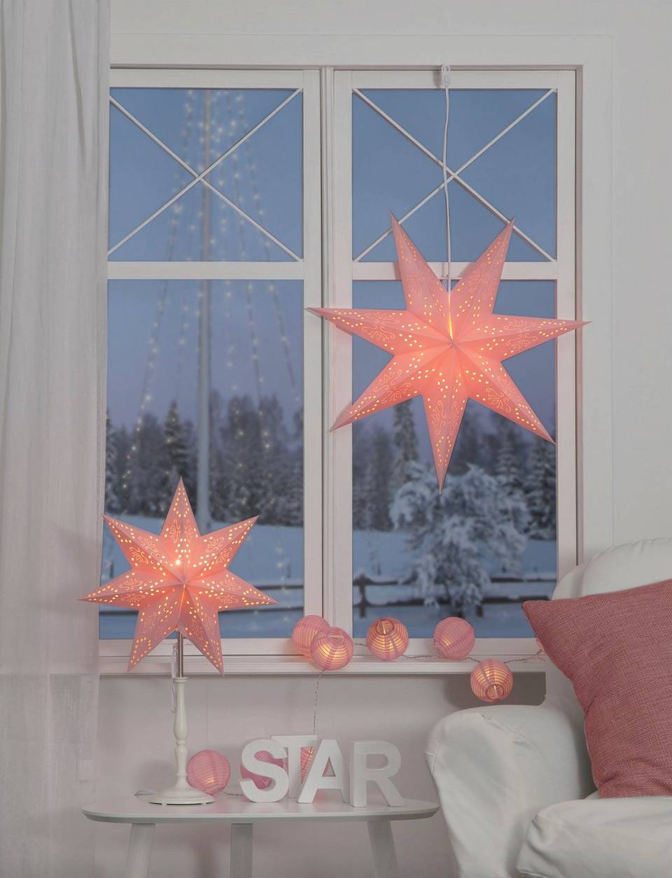 Star Trading Pappersstjärna Romantic, 54 cm, rosa från Star Trading, bild 2