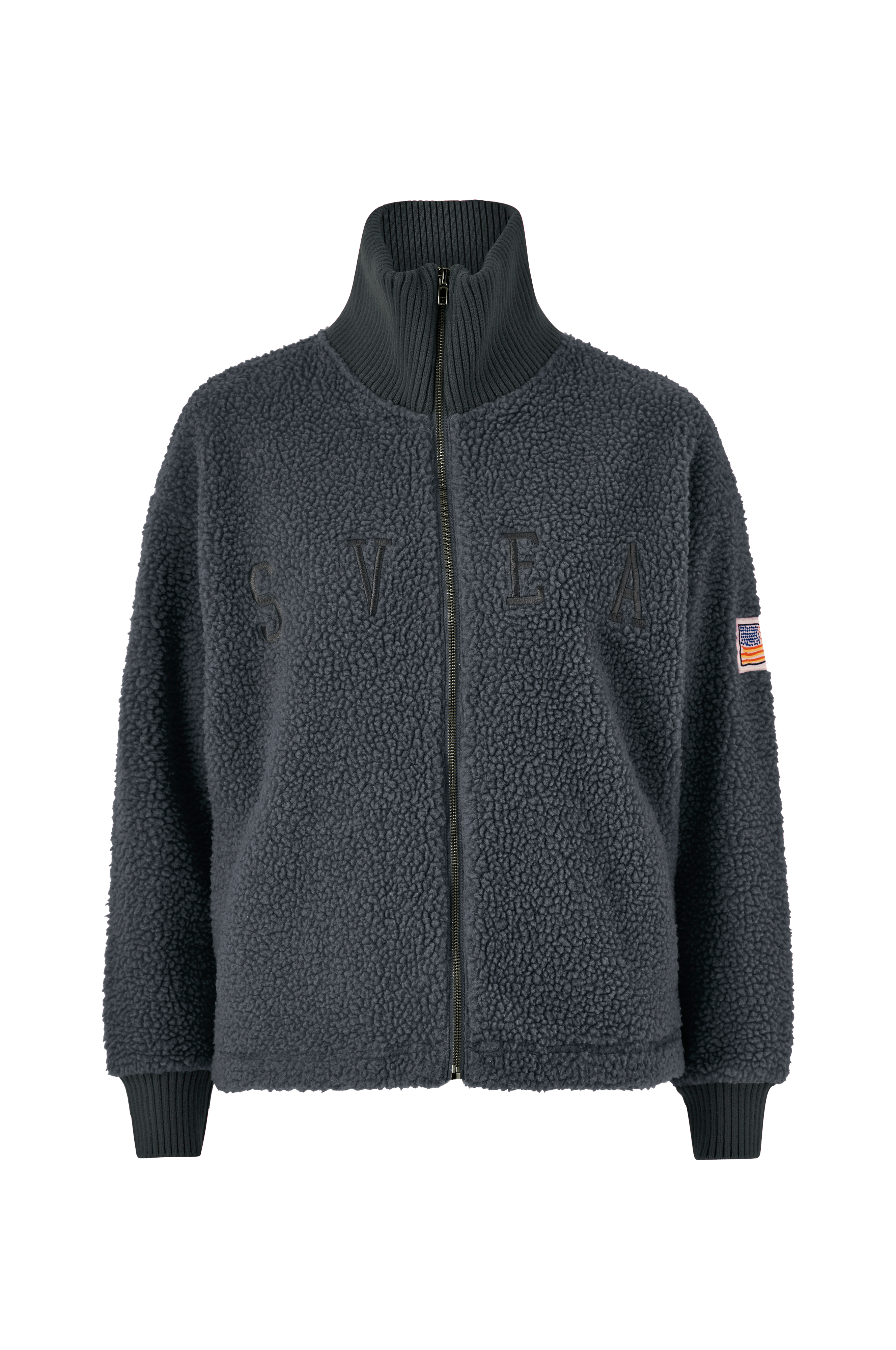 svea kathryn pile zip sweater