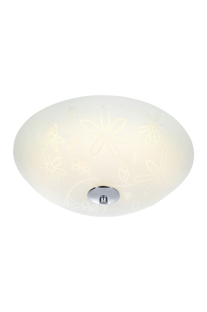 FLEUR Plafond LED 35 cm Vit/Krom