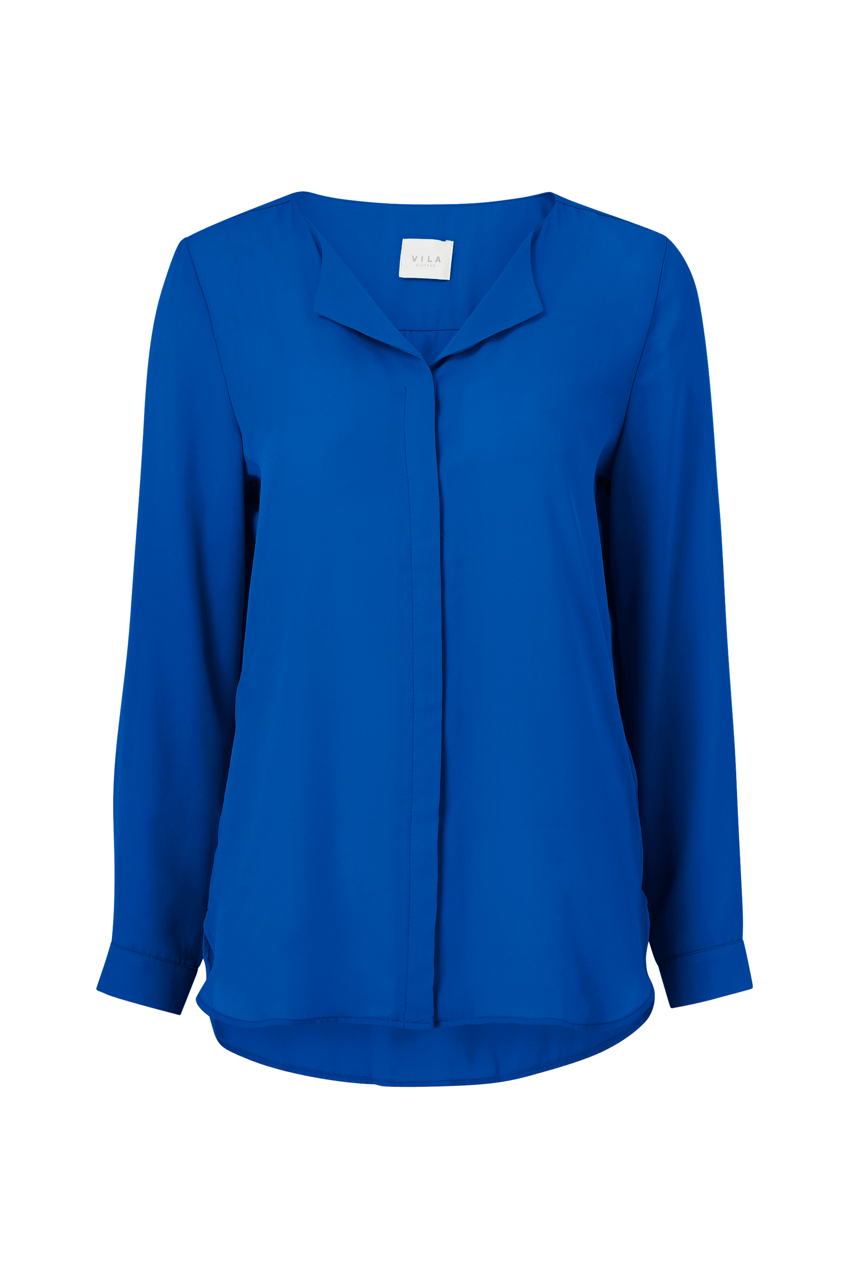 Vila - Bluse viLucy L/S Shirt - Blå 40 - Skjorter - Tøj til (31207999)