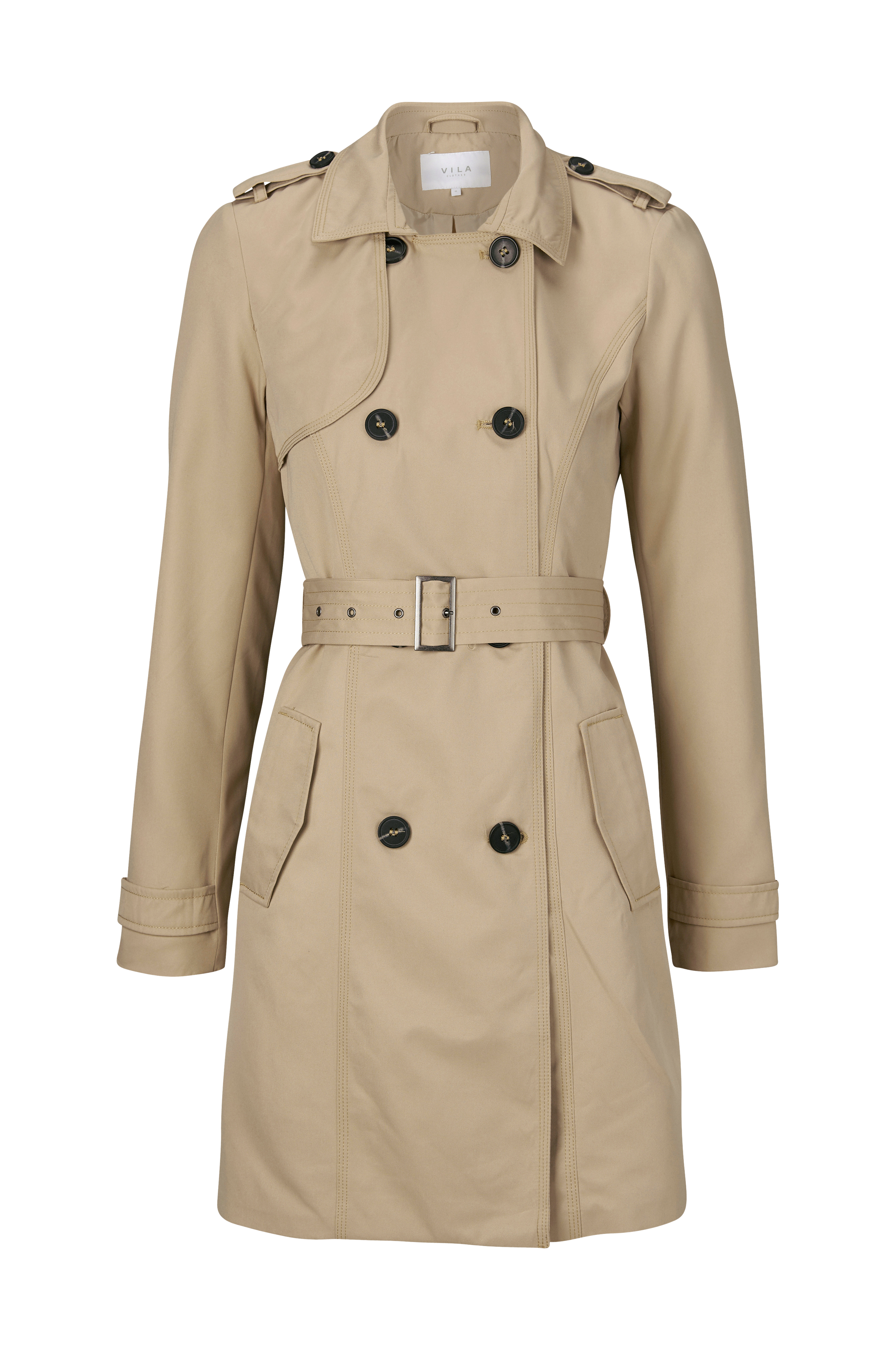 Vila vithree long trenchcoat sale