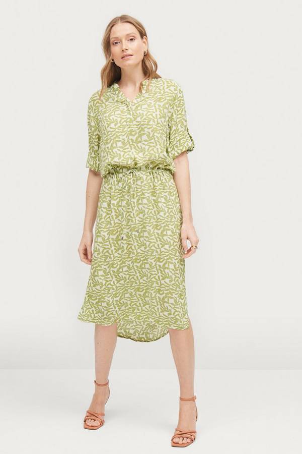 Soaked in Luxury - slLivinna Midi Dress - Grøn 38 - Kjoler Tøj til kvinder (30772327)