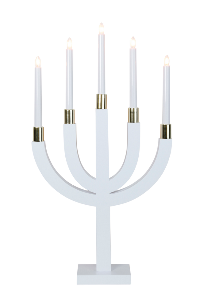 Adventsljusstake Elias Vit