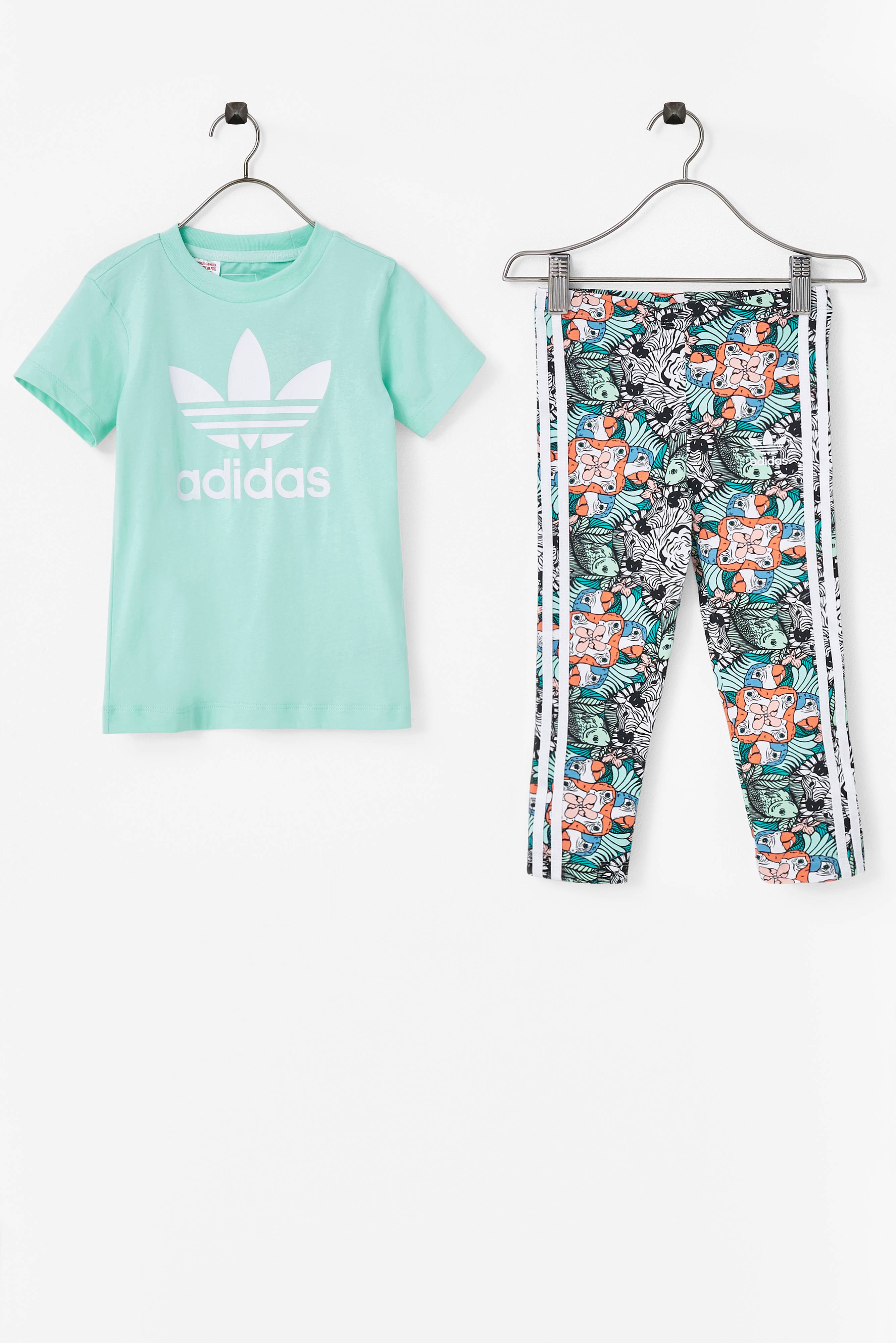 Som svar på hvordan man bruger besøg adidas Originals Sæt I Zoo, T-shirt og bukser - Grøn - Sæt til børn |  Ellos.dk