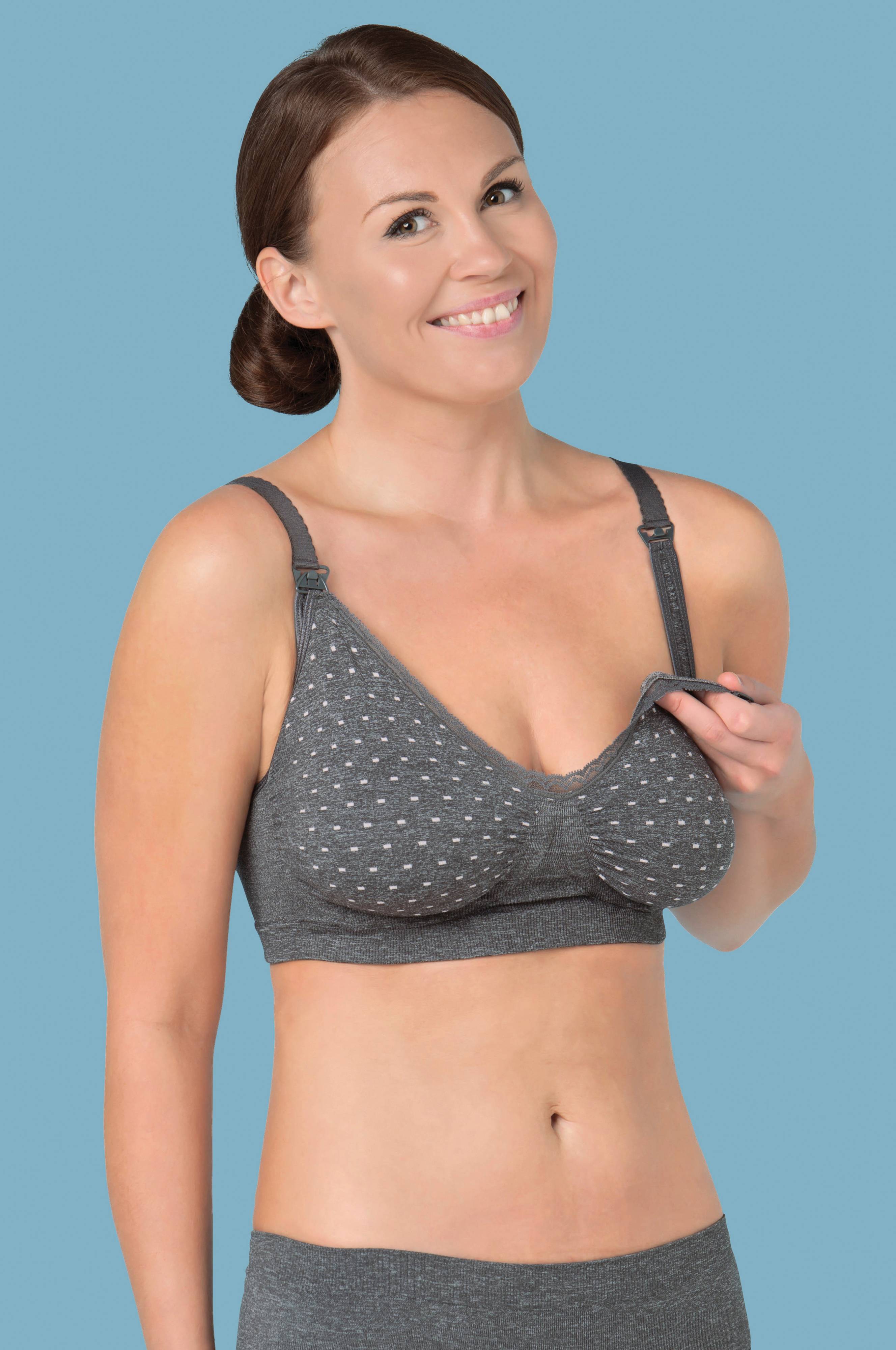 Carriwell Women Organic Crossover Nursing Bra -Black Medium