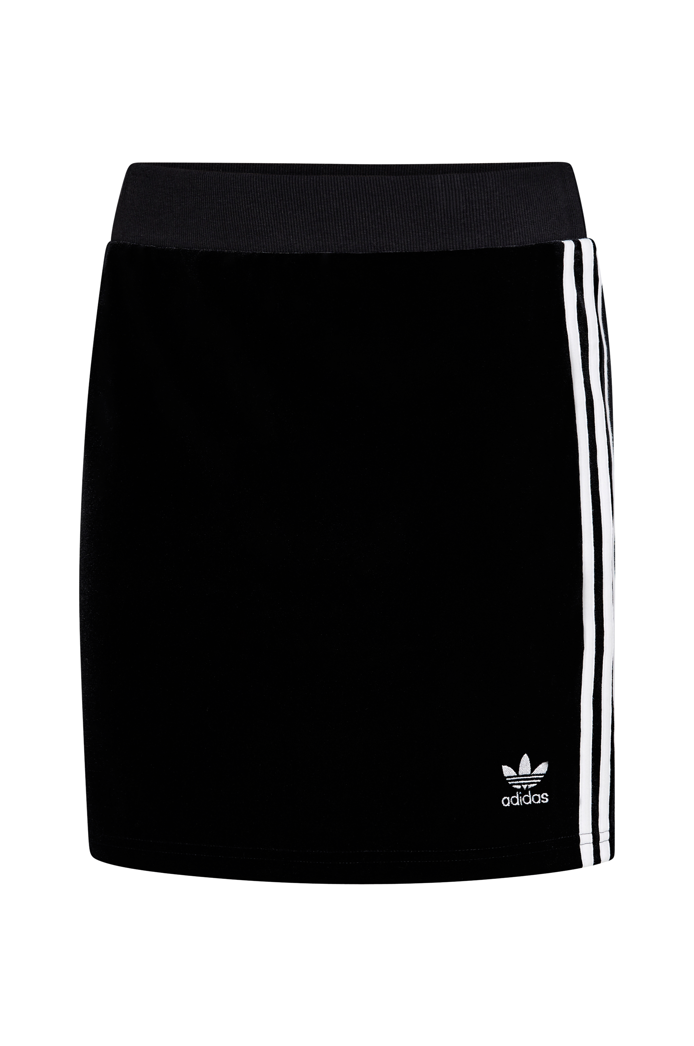 adidas Originals Kjol 3 stripes Skirt i velour Svart Korta