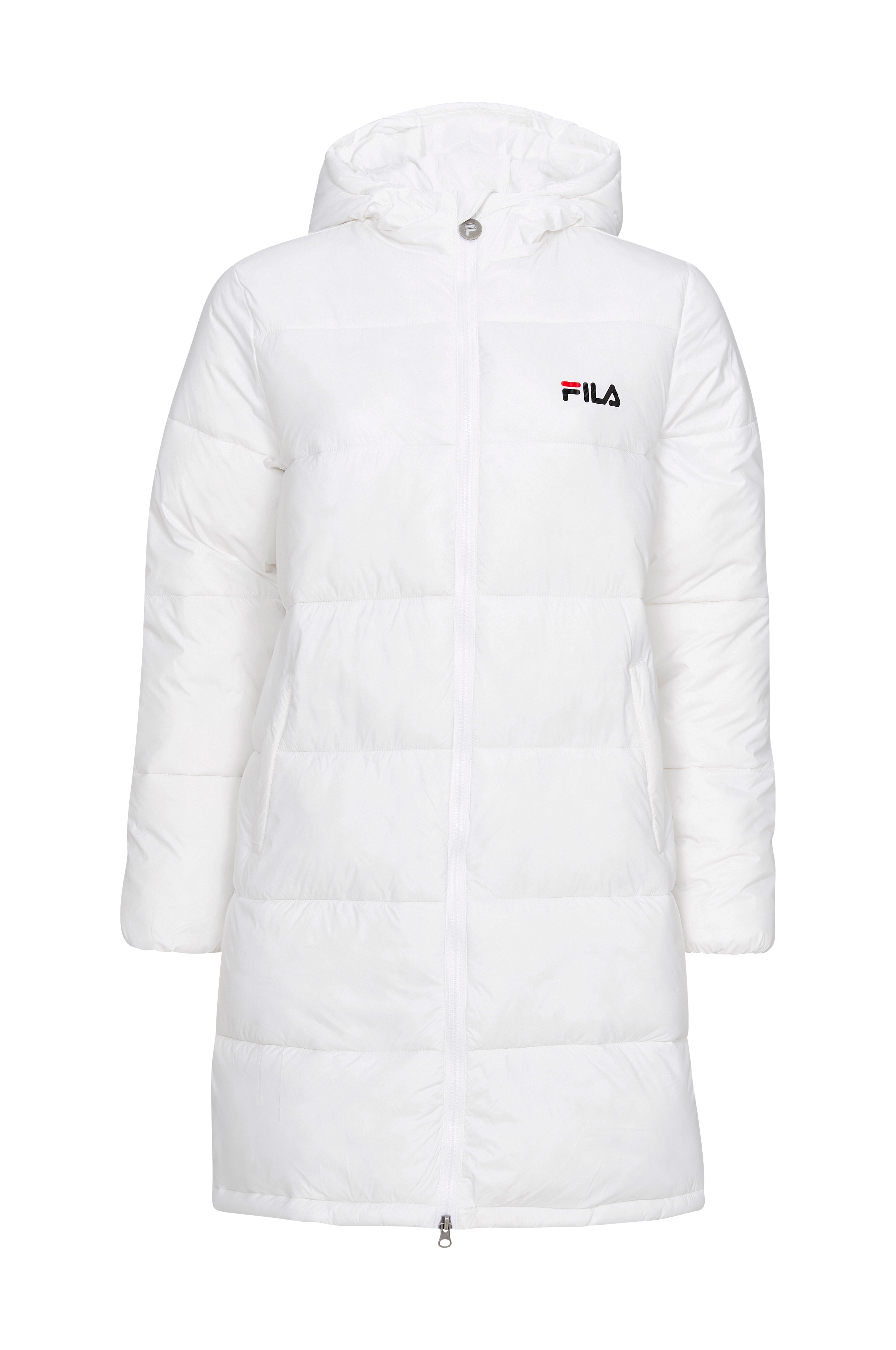 FILA Long Puff Jacket - Hvid - Dun- & dynejakker | Ellos.dk