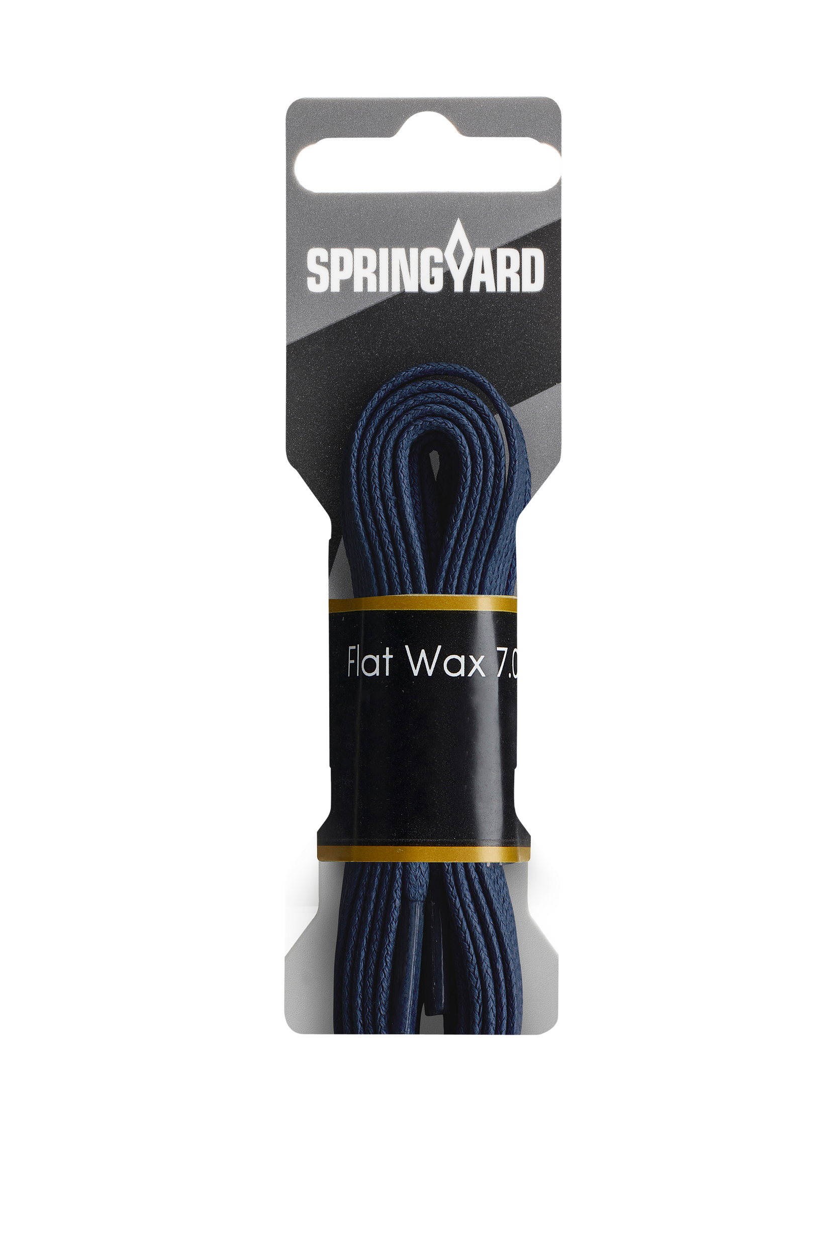Springyard - Snørebånd Flat Wax 7.0 - Blå