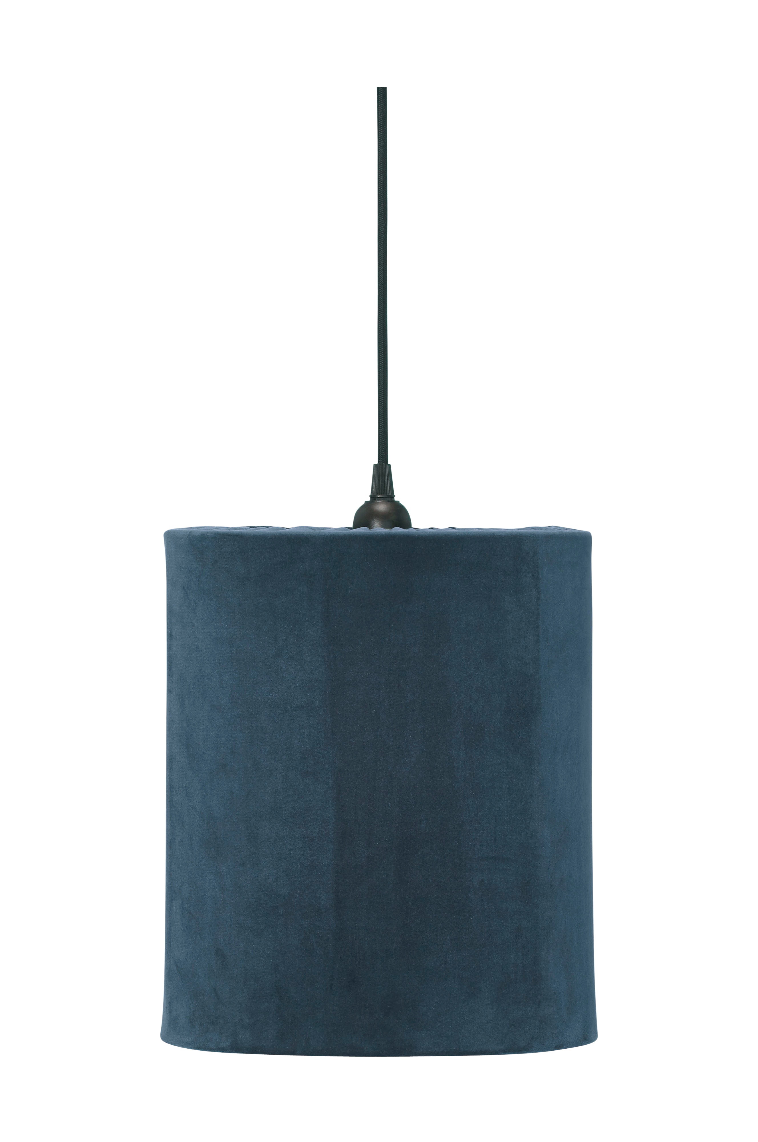 Lampeskærm Classic cylinder Velour cm Blå - Belysning | Homeroom