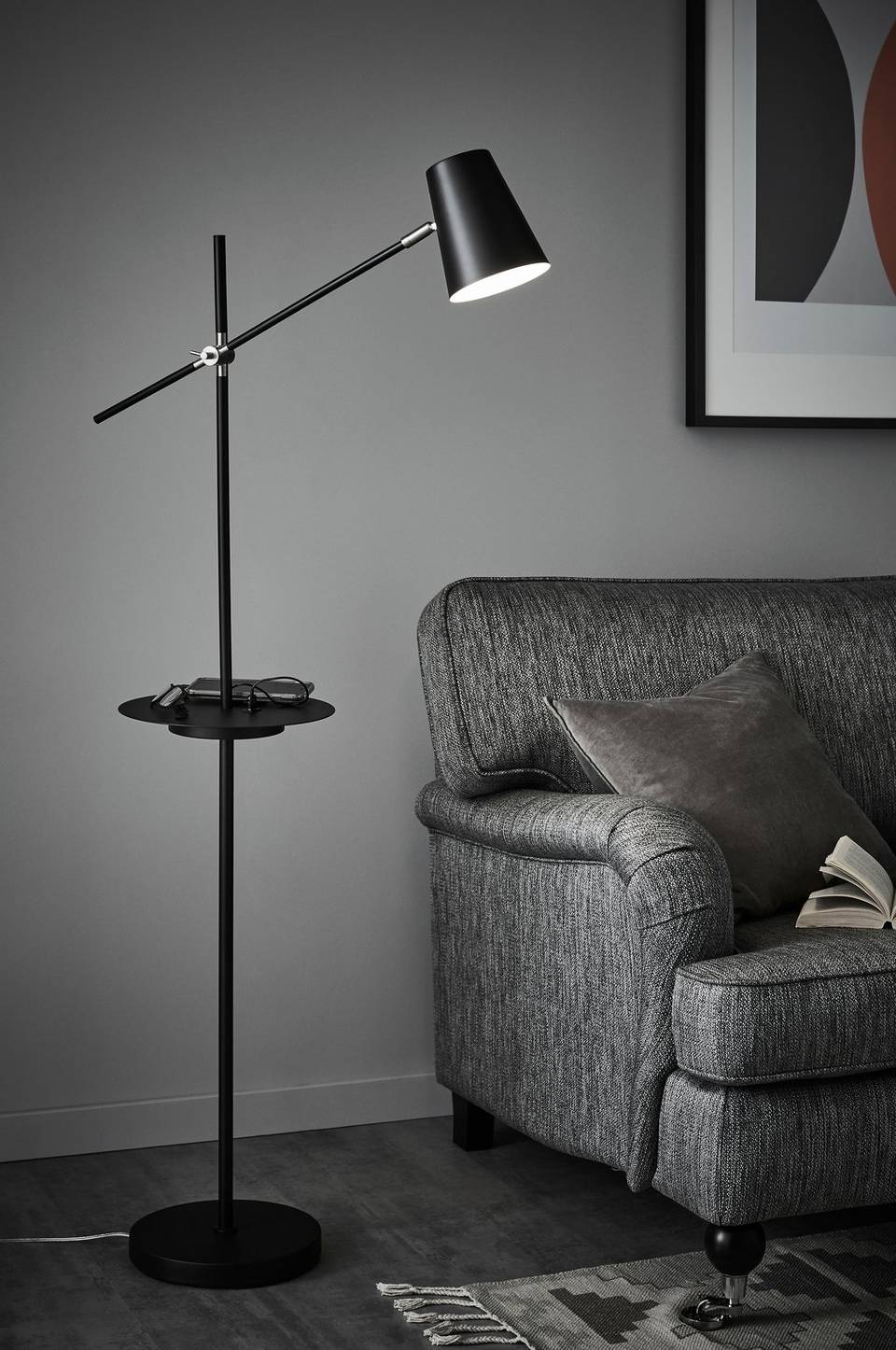 Markslöjd Golvlampa LINEAR 1L USB, svart från Markslöjd, bild 5