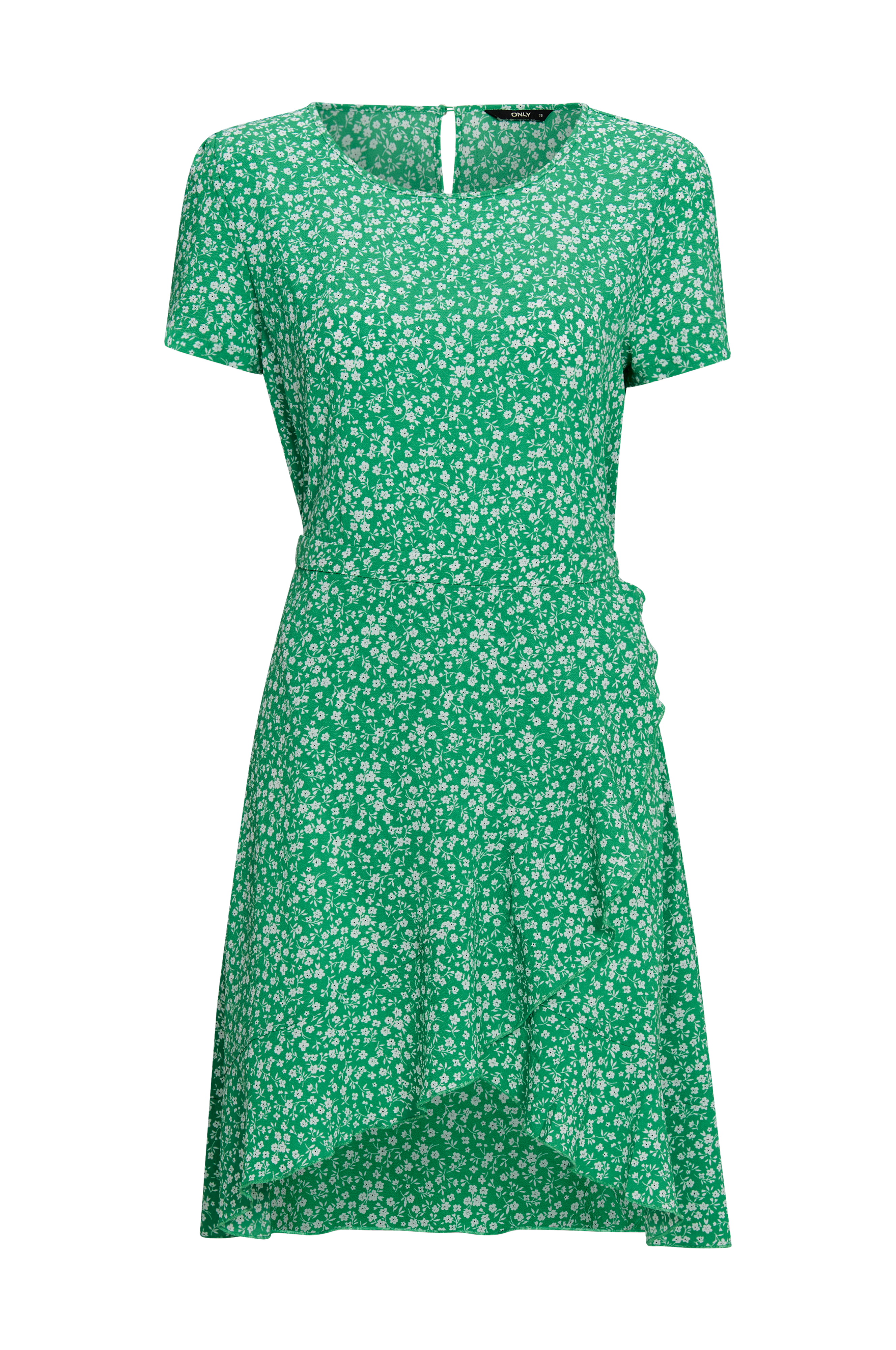 Only Kjole Lux Frill - Grøn Korte kjoler | Ellos.dk