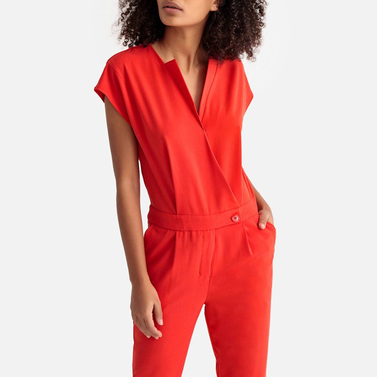 La Redoute Jumpsuit med kort ärm - Rosa - Jumpsuits - Ellos.se