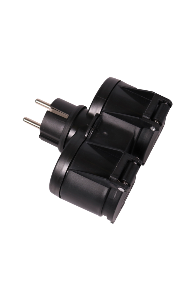 Grenkontakt 2 a IP44 utomhus, 12 cm Svart