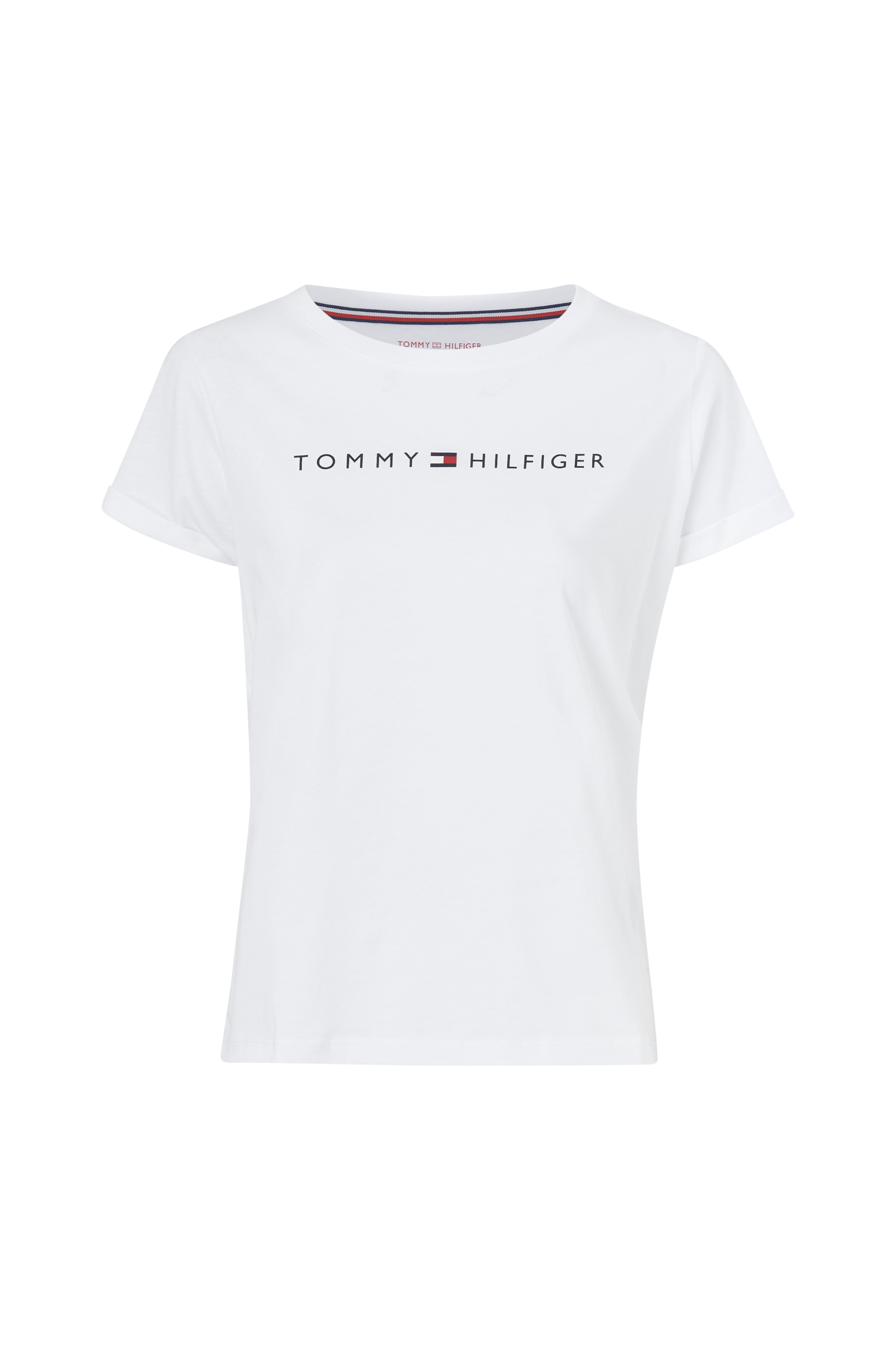 Tommy Hilfiger - Top RN Tee SS Logo - Hvid - 34