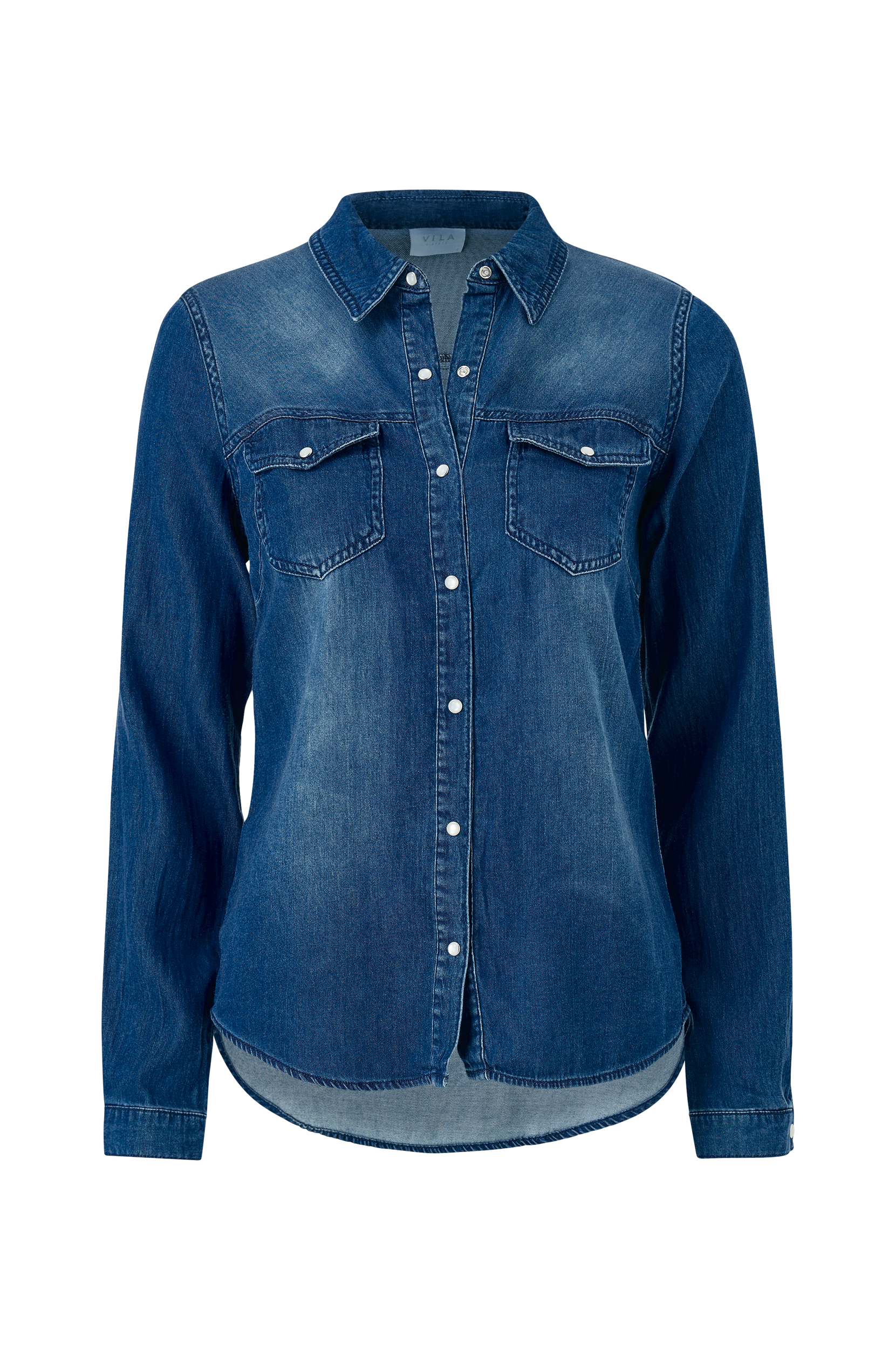 Vila - Skjorte viBista Denim Shirt - Blå - 34