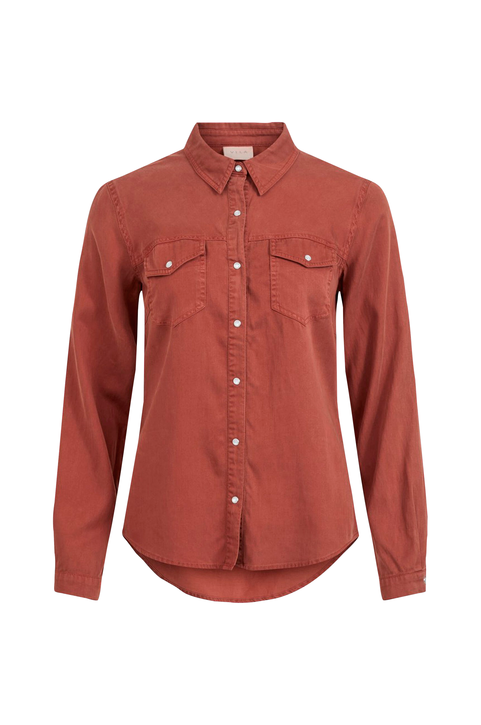 Vila - Skjorte viBista Denim Shirt - Rød - 34