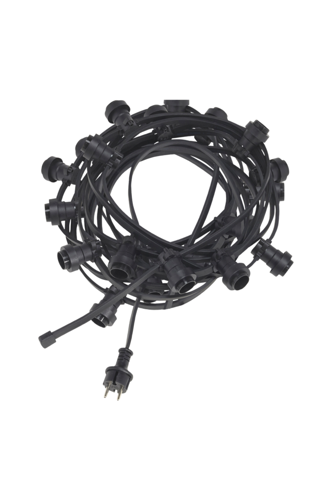 Ljusslinga Bright light string, 12 m Svart