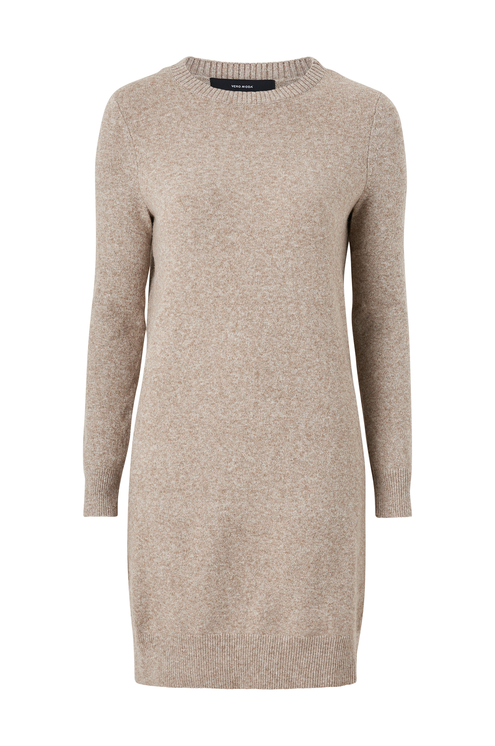 Vero Moda - Kjole vmDoffy LS O-neck Dress - Brun - 42/44