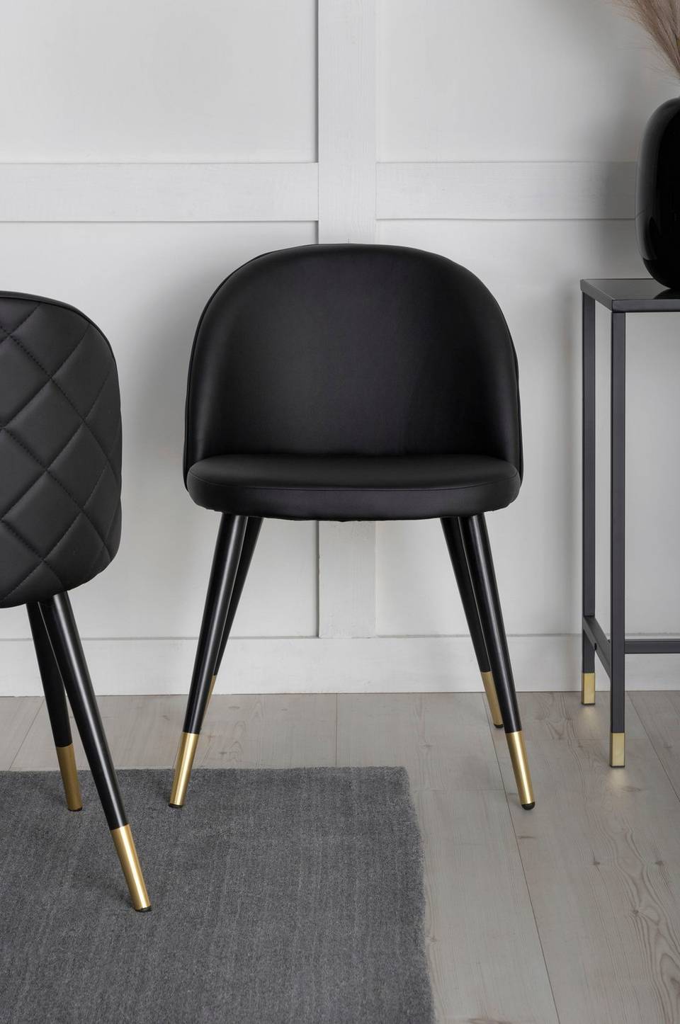 Venture Home Stol Velvet, 2-pack, svart från Venture Home, bild 5