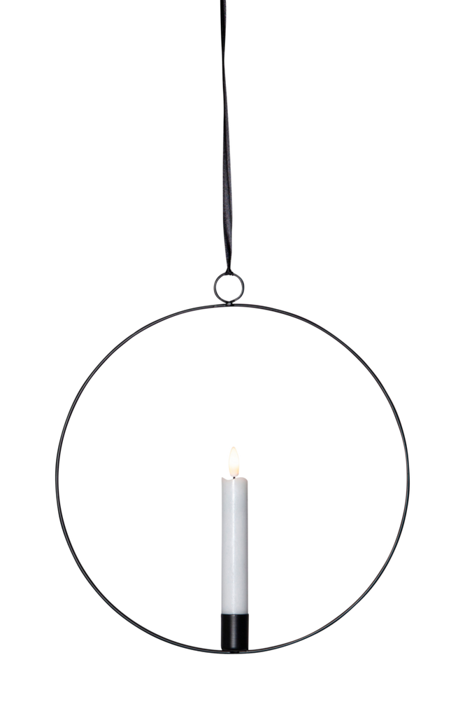 Innendørs dekor Flamme ring, svart