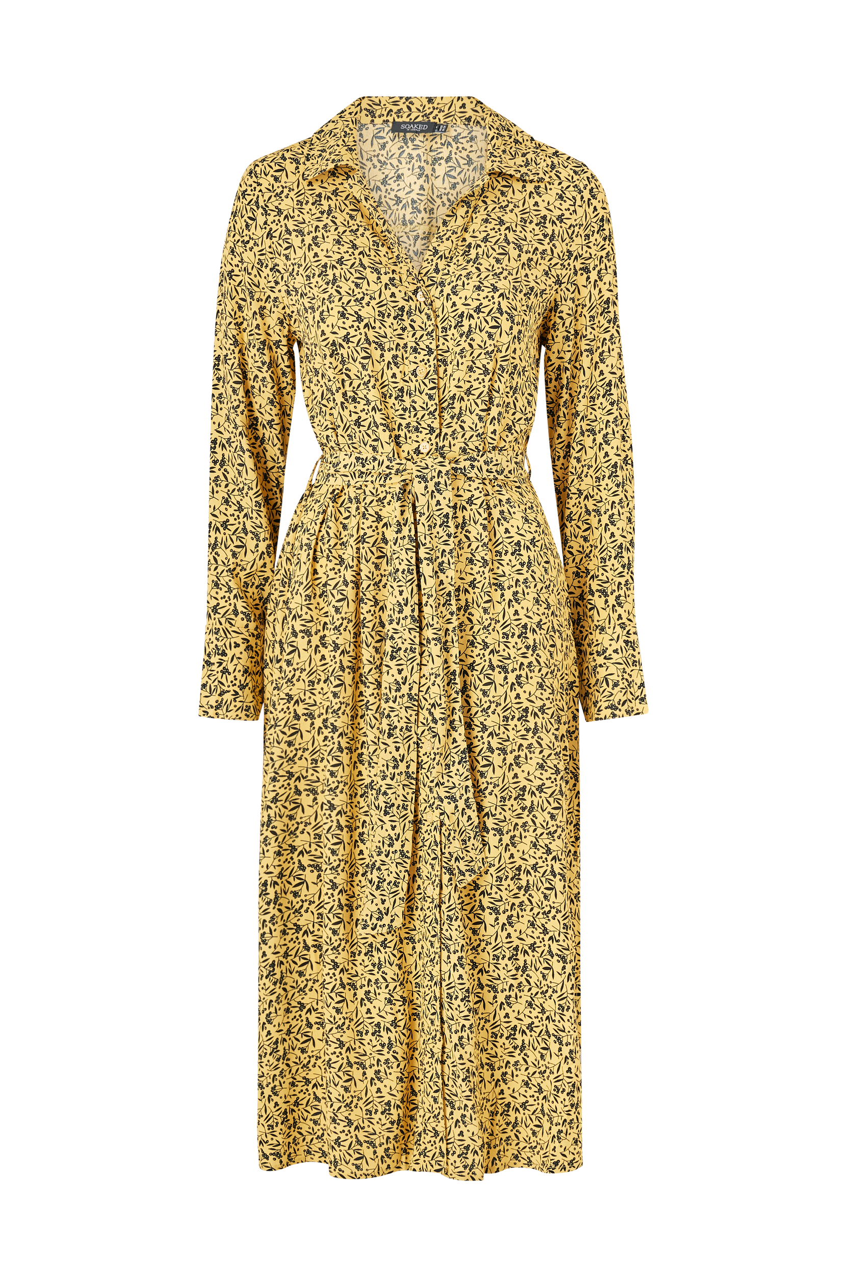 Soaked in Luxury - Skjortekjole slHalima Dress - Gul - 40