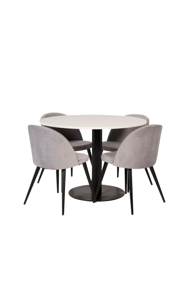 Matgrupp Razzia med 4st matstolar Velvet