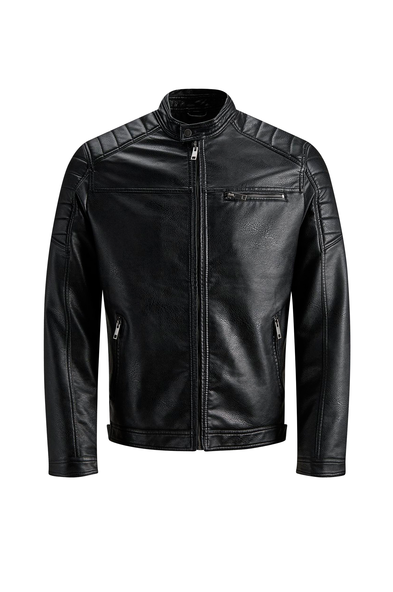 Jack & Jones - Bikerjakke jcoRocky Jacket - Sort - M