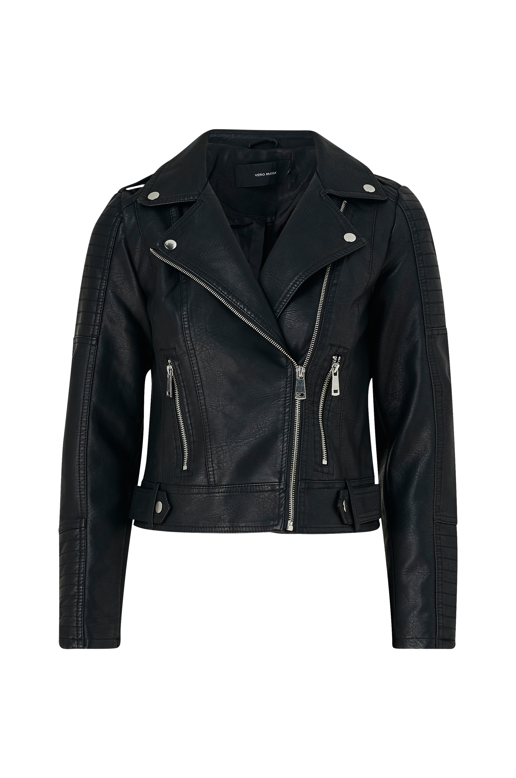 Vero - Bikerjakke vmKerriultra Short Coated Jacket Sort - 34/36 - Jakker - Tøj til kvinder (29062241)