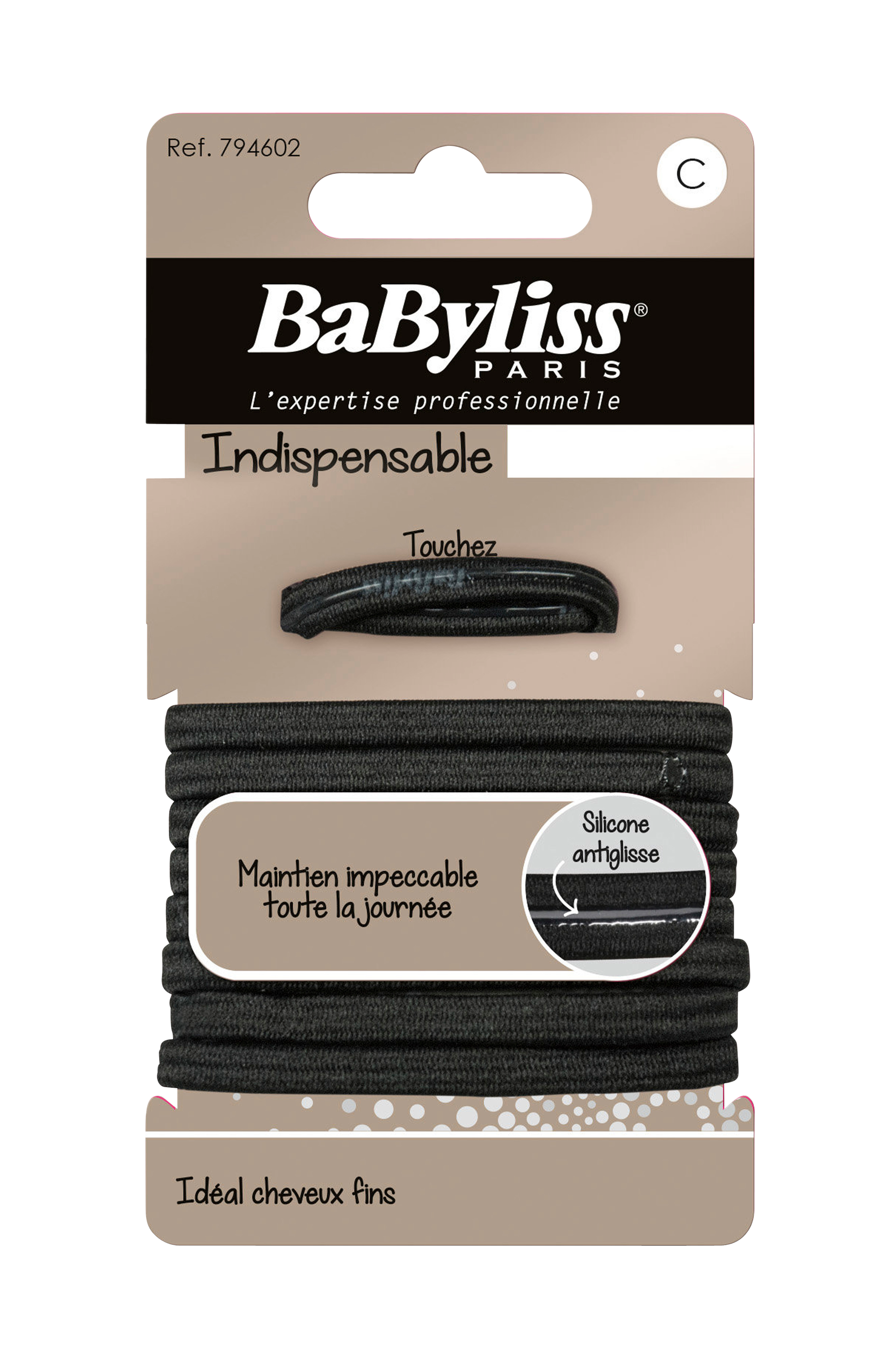 BaByliss Sort 9 stk. anti-glid - Håraccessories Ellos.dk