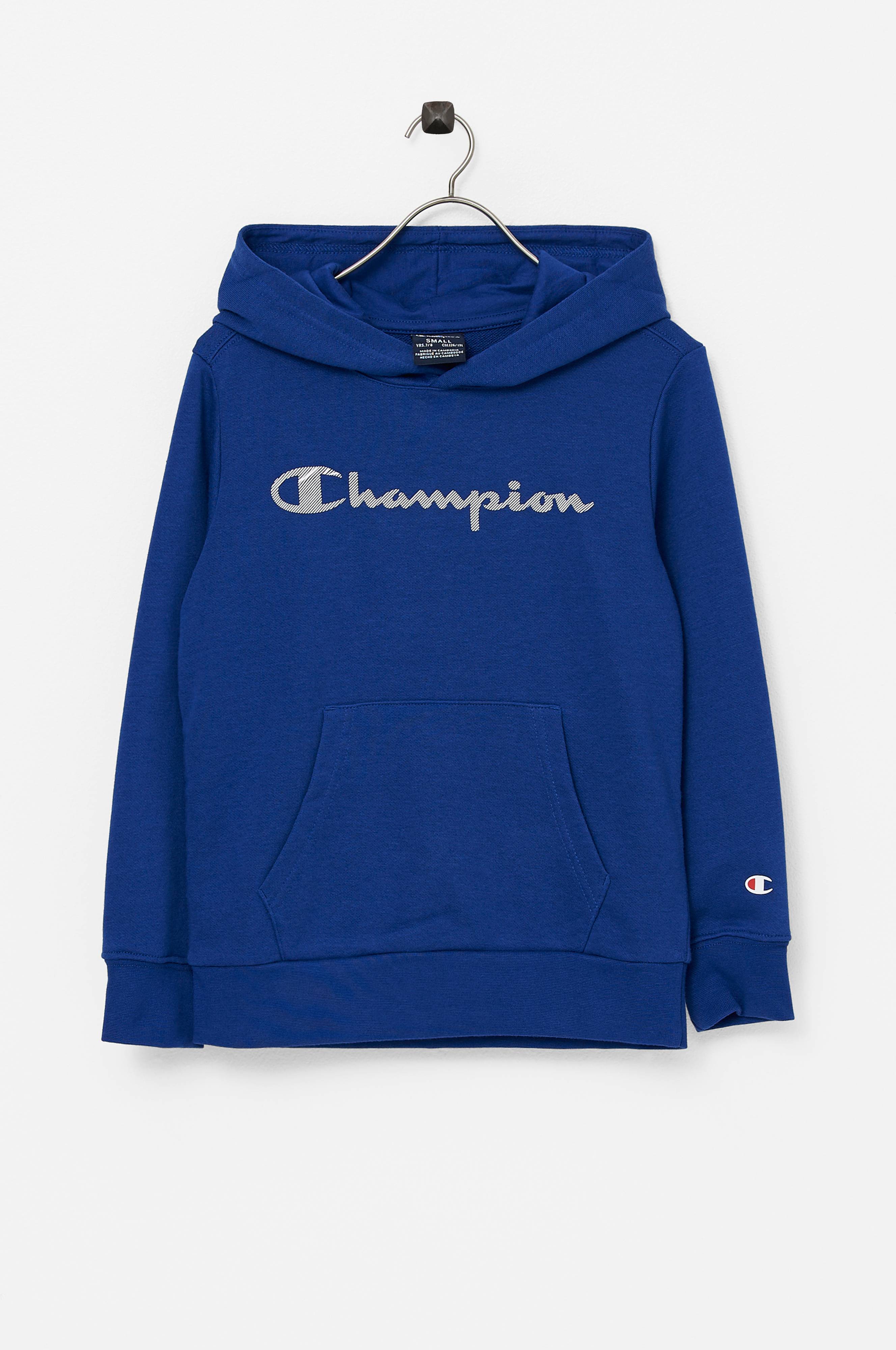 Champion Hættetrøje Sweatshirt - Blå - Træningstrøjer hoodies | Ellos.dk