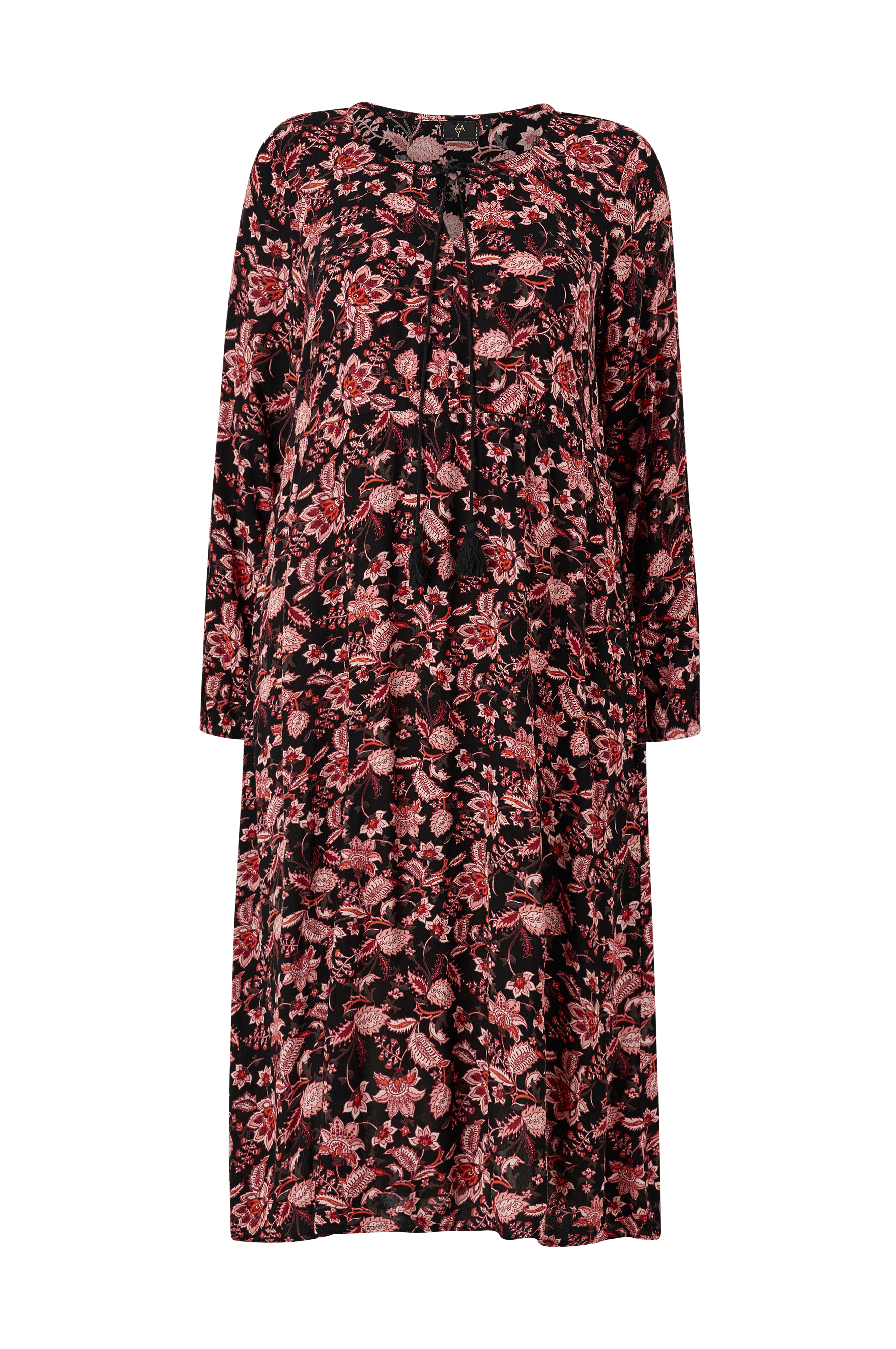 ZAY Kjole yAfroditte L/S Dress Maxi - Sort Midikjoler |