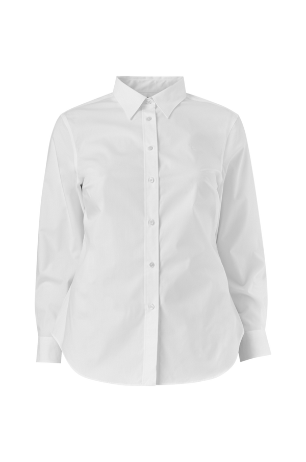 Lauren Ralph Lauren Curve - Skjorte LS Shirt W Chst Emb - Hvid - 54/56