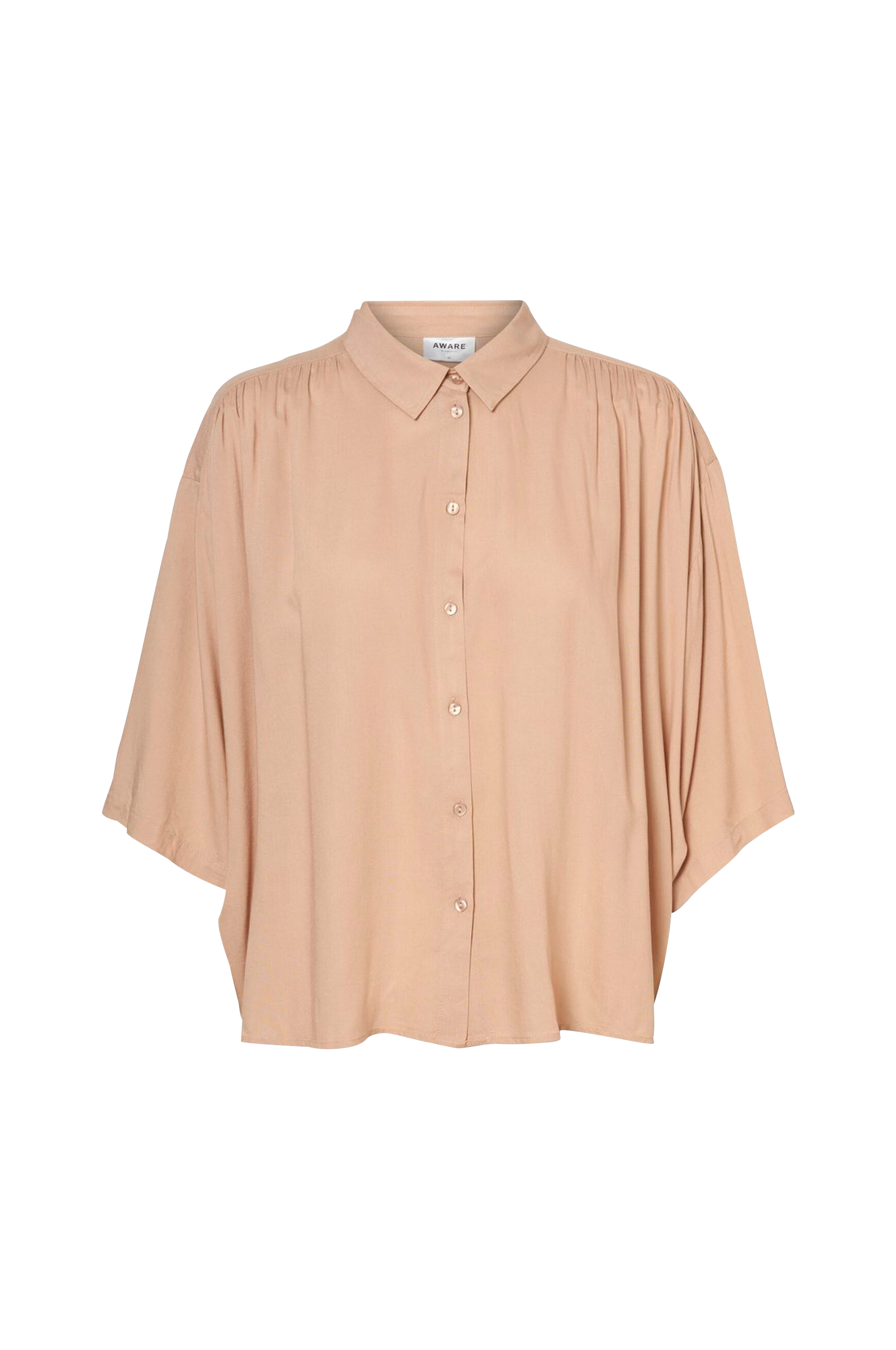 Vero Moda Bluse vmKate SS Shirt - Natur - - Ellos.dk