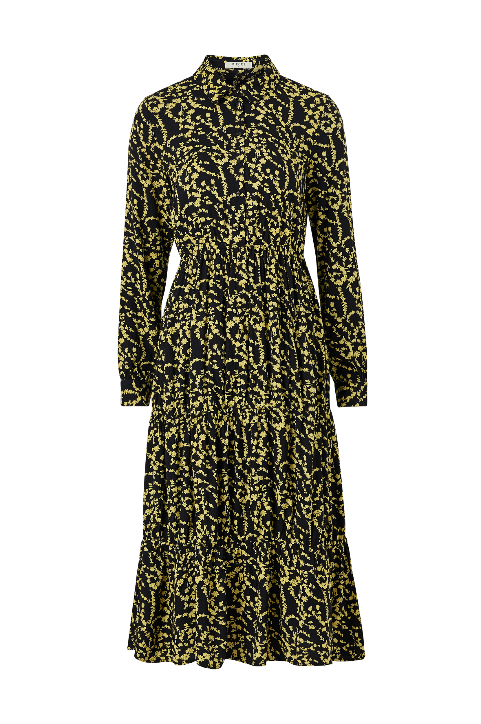 pieces - Kjole pcNadin LS Midi Dress - Sort - 36