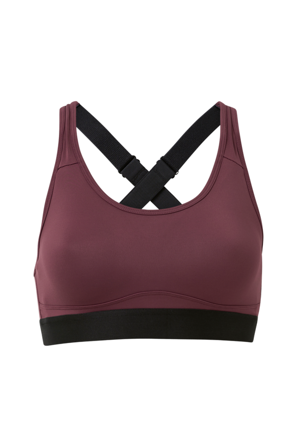 Stay in place - Sports-bh Padded Crossback Bra - Lilla - 34