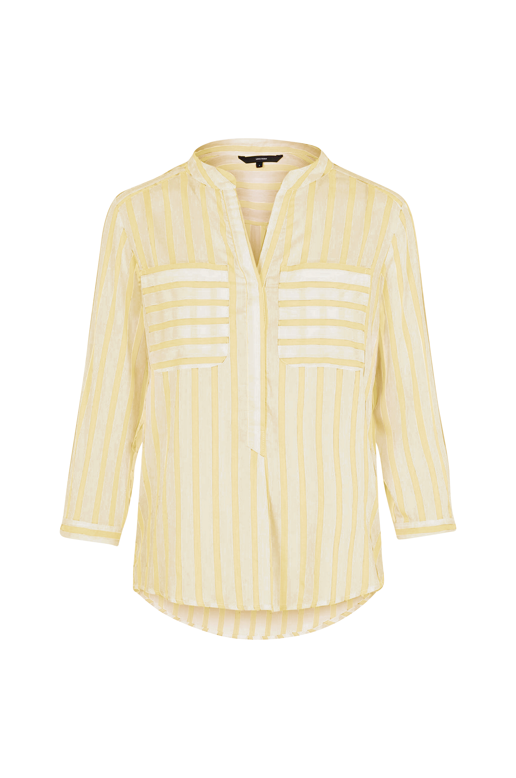 Detektiv fjerkræ Socialisme Vero Moda - Bluse vmErika Stripe 3/4 Shirt Top Color - Gul - 34 - Skjorter  - Tøj til kvinder (29031057)
