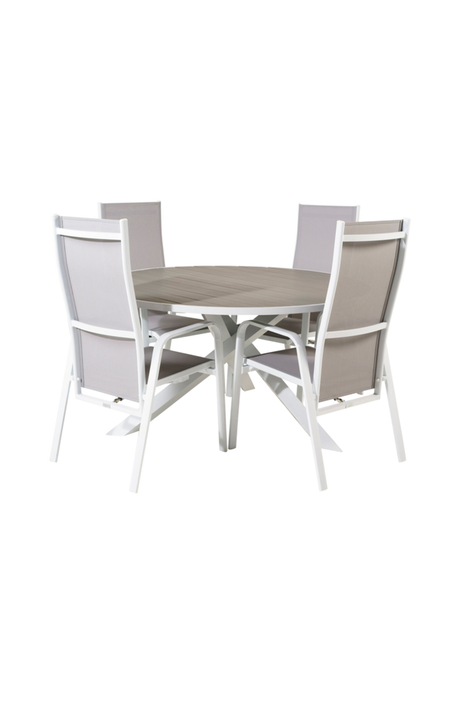 Spisegruppe Parma med 4 stk spisestoler Copacabana