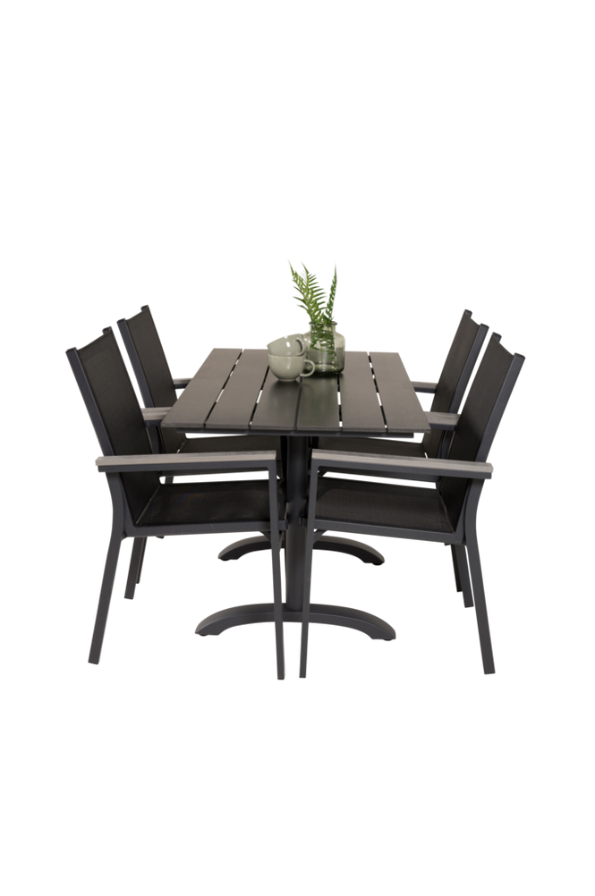 Cafébord Delta och 4st Pascal mat stol