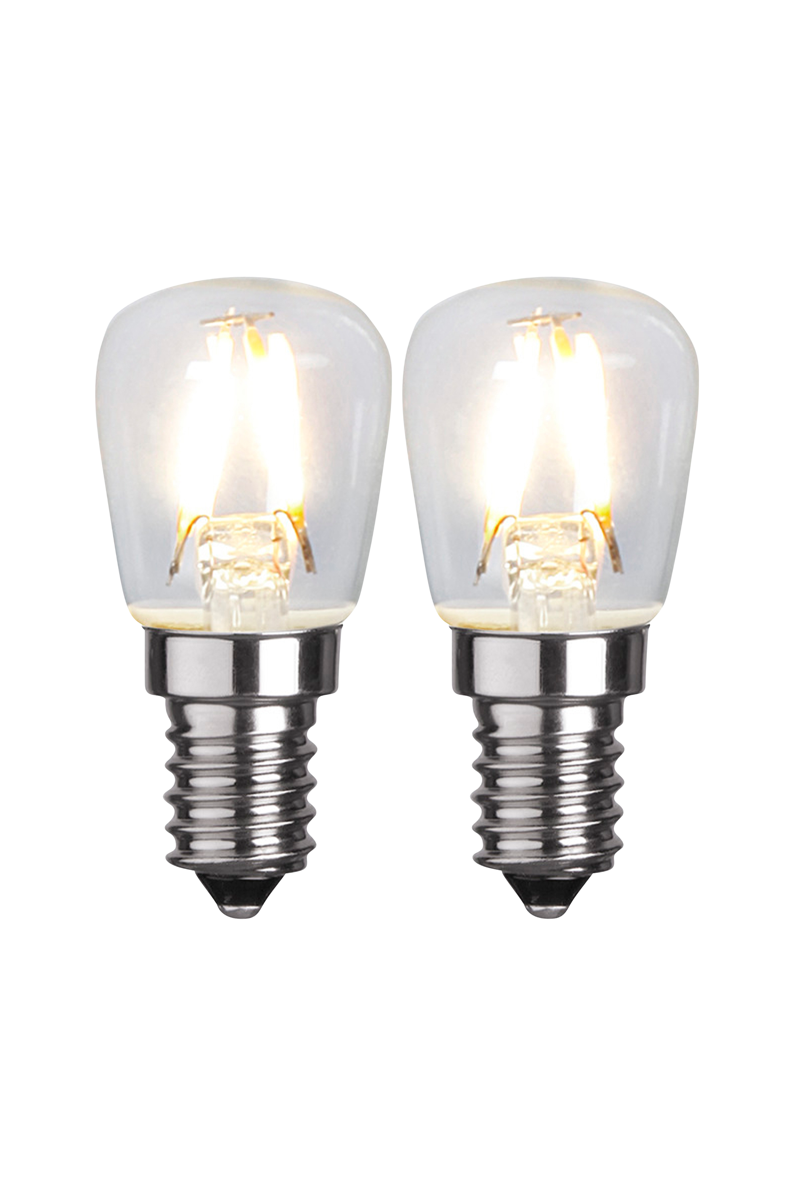 LEDLampa E14 2Pack Clear Transparent Belysning Homeroom